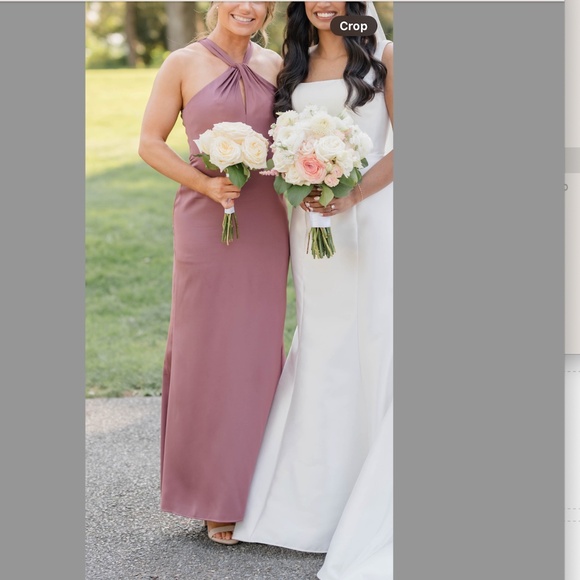 Azazie Keyhole Halter Dress Amethyst - Picture 3 of 3